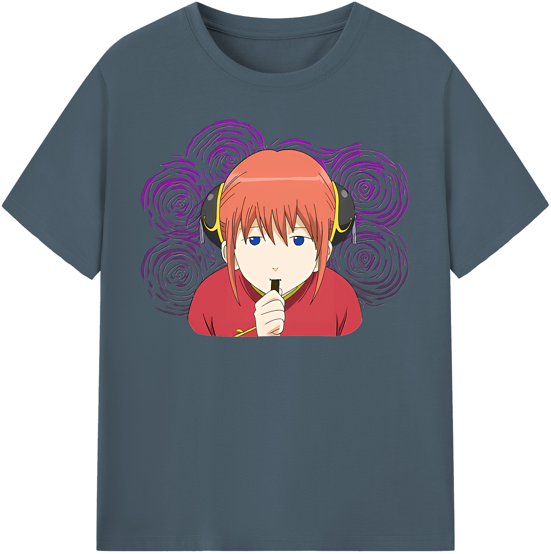 （画像用） ぎんたま 坂田銀時（さかたぎんとき） 神楽 志村新八（しむら しんぱち） GINTAMA Sakata Gintoki Kagura Shimura Shinpachi 綿100％半袖Tシャツ（フロントプリント）